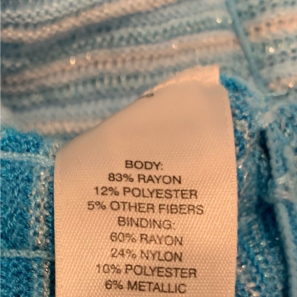 WHBM White House Black Market metallic knit top women’s shirt size medium 10 12 - Picture 15 of 15